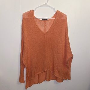 Peach V-Neck Sweater